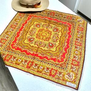 Trendy wool southwestern vibe scarf/wrap w equestrian vibe